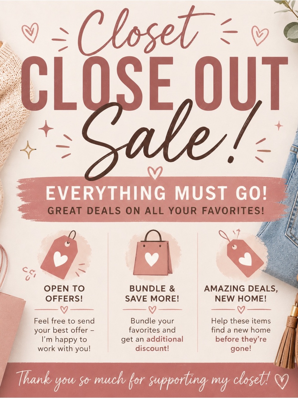 ✨CLOSET CLOSEOUT SALE✨